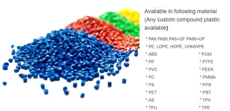 Factory Injection Plastic Parts Machinery POM PTFE Mc PA Nylon PP ABS Plastic Products OEM