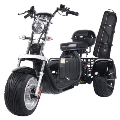 Carga máxima 200kg de la vespa eléctrica del golf del triciclo eléctrico del negro 40-60km/H