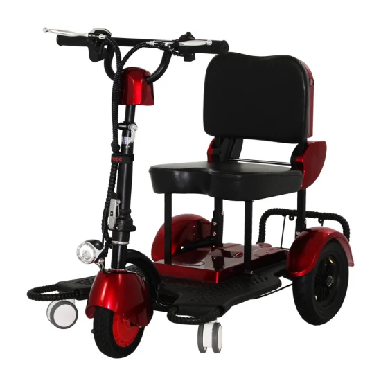 Scooter eléctrico para adultos con luz trasera de alarma China Factory Cool Design 2022 Triciclo eléctrico plegable de 3 ruedas de tamaño pequeño