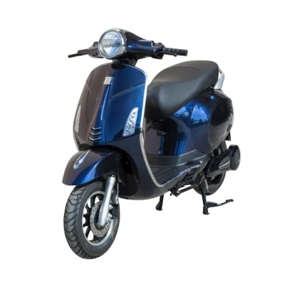 Vespa eléctrica azul 1000W de las ruedas de la vespa 2 de los desplazamientos de la ciudad de la marca de Lumax